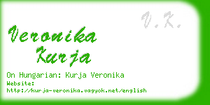 veronika kurja business card